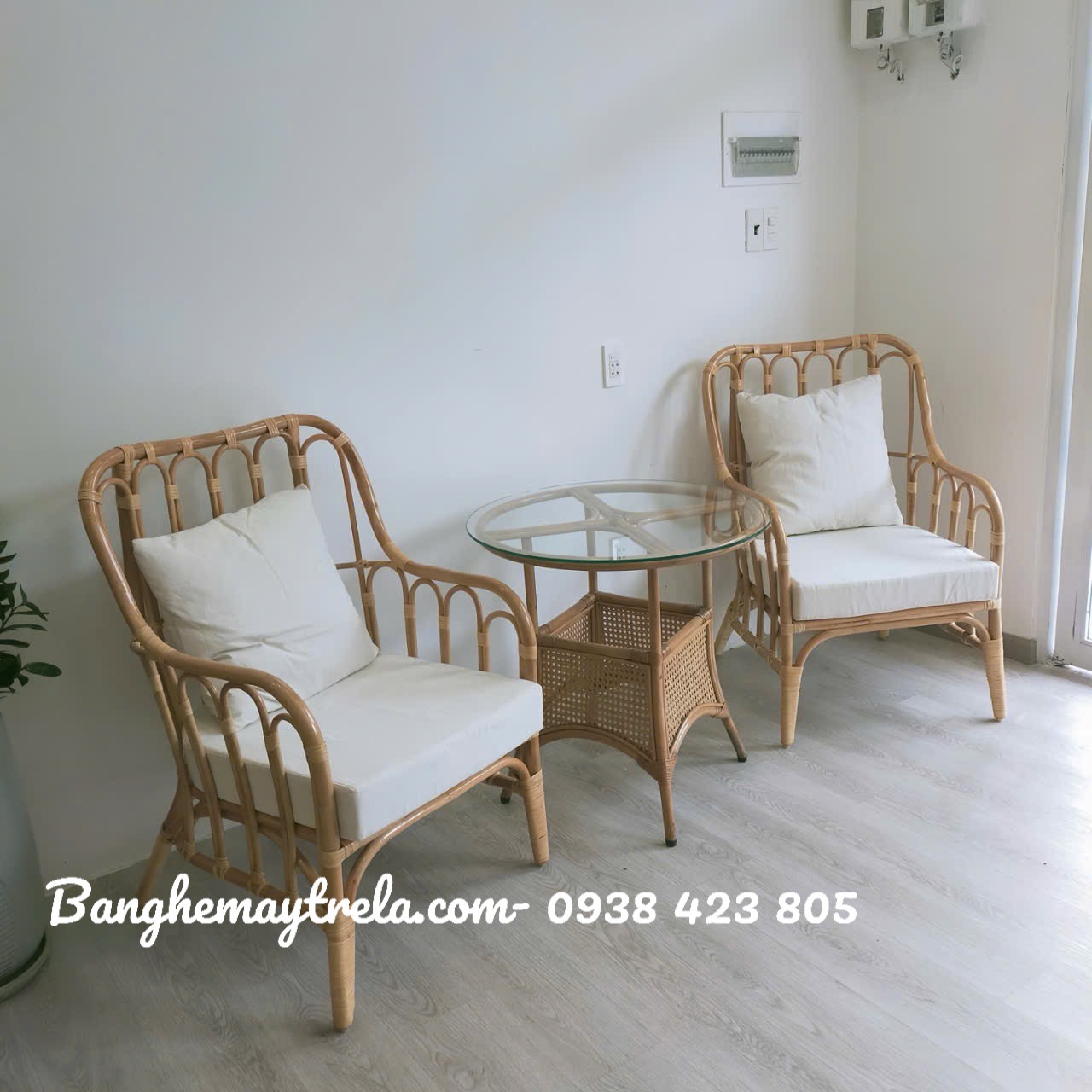 Bàn ghế mây phòng ngủ hiện đại